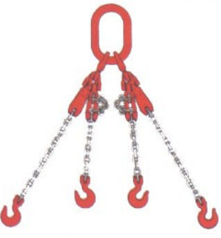 Regulowane zawiesie łańcuchowe ze stali stopowej 8 mm z 4 nogami
