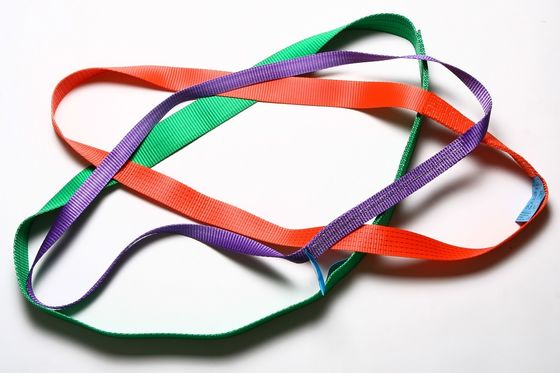Certyfikowany poliestrowy sznurek płaski sznurek do podnoszenia żurawia z certyfikatem testu na rozciąganie przed dostarczeniem